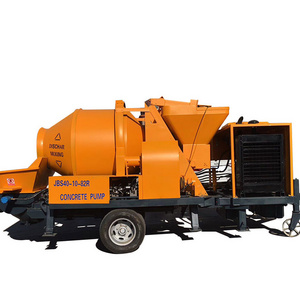 Trailer Mounted Electric Motor Mobile Concrete Pump Construction Machinery Concrete Mixer Pump