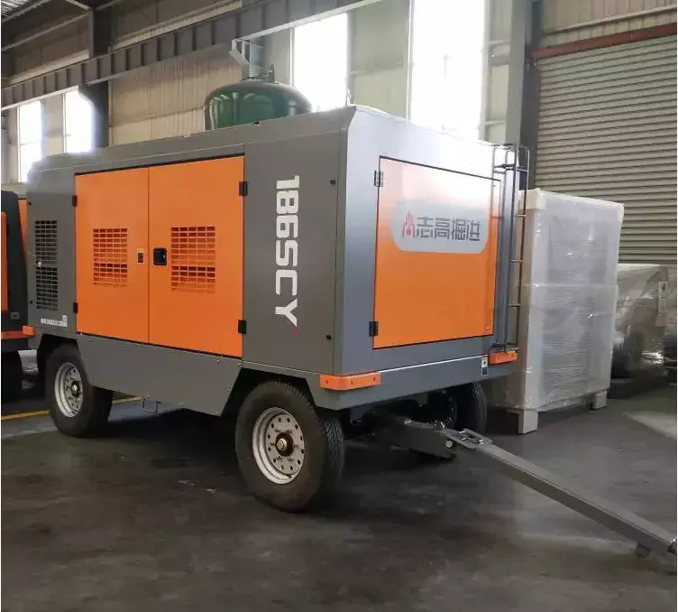 ZEGA 186SCYT compressor equipment 191kw 18bar diesel portable air compressor for blasting