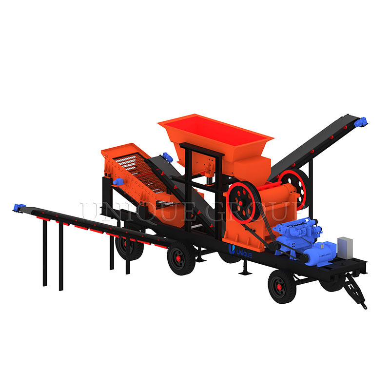 wholesale cheap Mobile Concrete Gravel Rock Stone portable rock crusher for sale