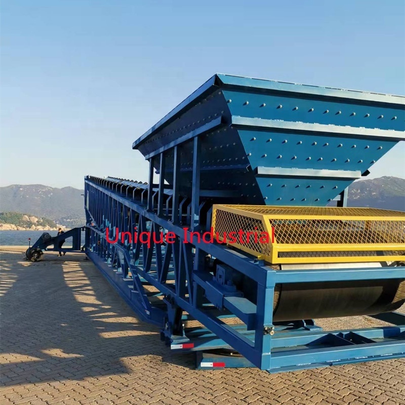 Wheeled Belt Conveyor for Material Transportation Easy Moving Portable Conveyor for Mining Conveyor Belt for Aggregate