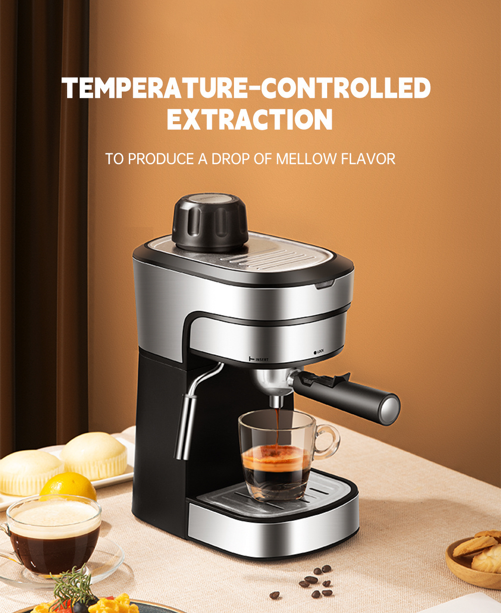 Cost-effective Espresso Coffee Machine with Milk Frother Household Semi automatic Coffee Maker