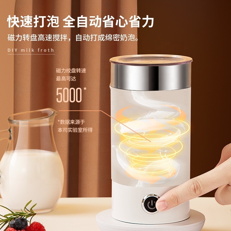 Wholesale Mini Automatic Portable electric steam Coffee Milk Frother And Heater Stainless Steel Electric Milk Foamer