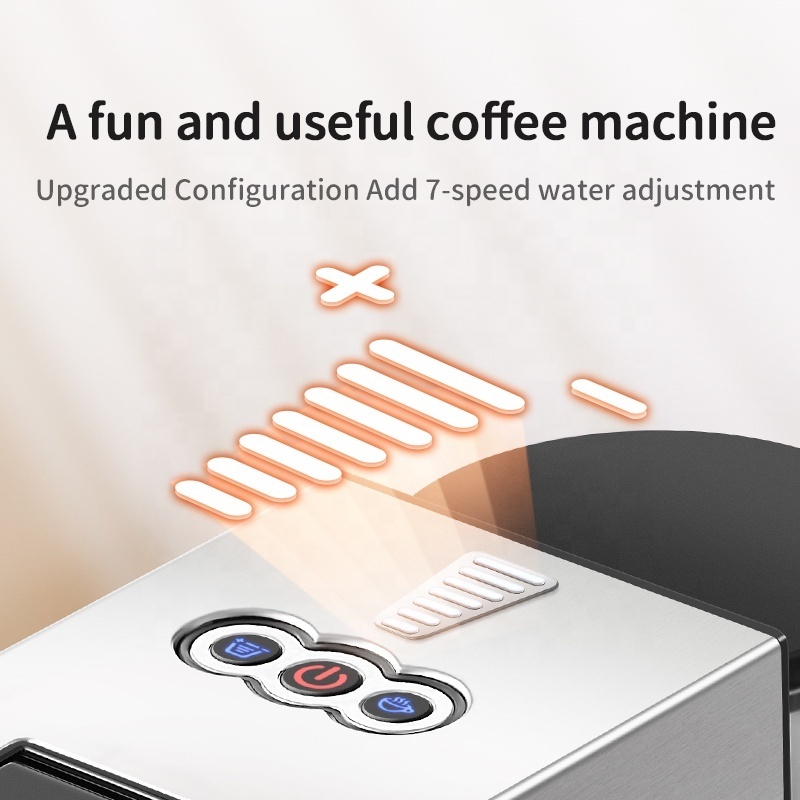 ZZUOM 4 in 1 Coffee maker with 19Bar 1450W Fit D.G./Coffee Powder Capsule Coffee Machine