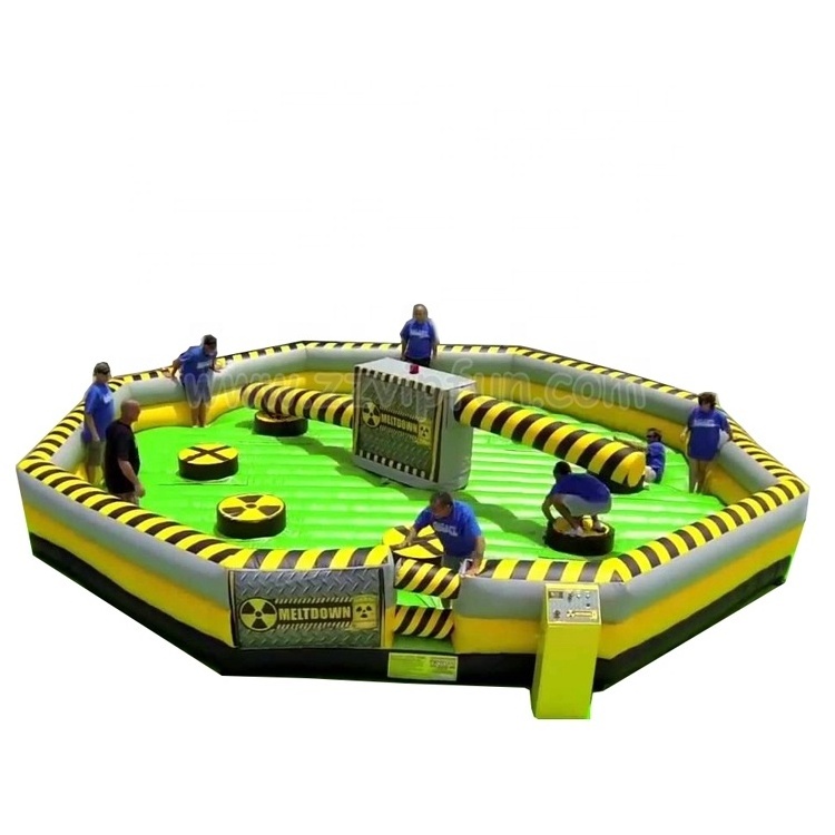 Hot Selling Funny High Quality PVC Inflatable Meltdown Obstacle Course Game Inflatable Wipeout