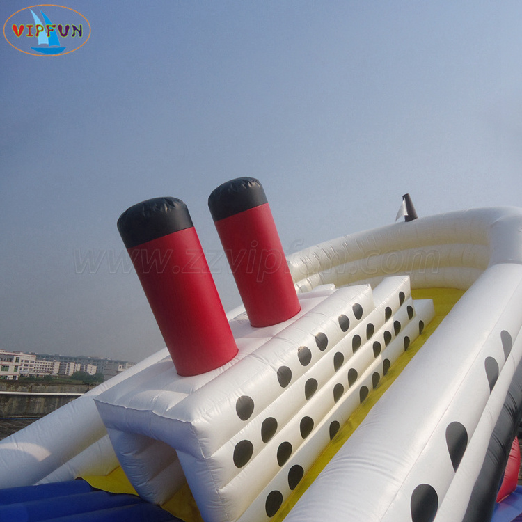 China commercial party Tank shape White bouncy jumping castle bouncer inflatable stair water slide for kids