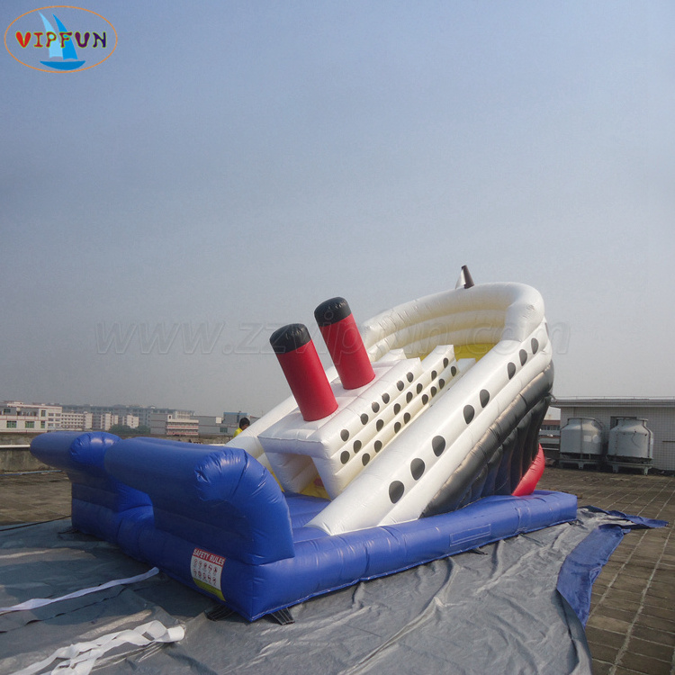 China commercial party Tank shape White bouncy jumping castle bouncer inflatable stair water slide for kids