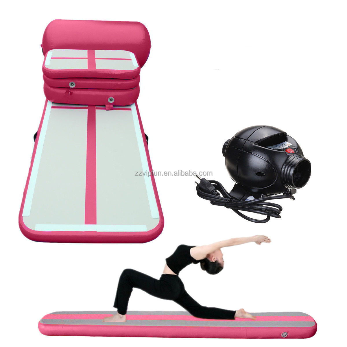 China Cheap Inflatable Practice Home Yoga Exercise Airtrack Tumbling Gym Mat Air Track Gymnastics Training Set