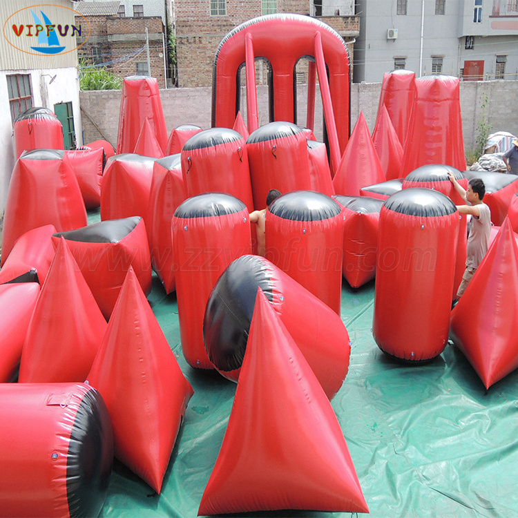 Outdoor sports game arena equipment pvc inflatable paintball field for sale