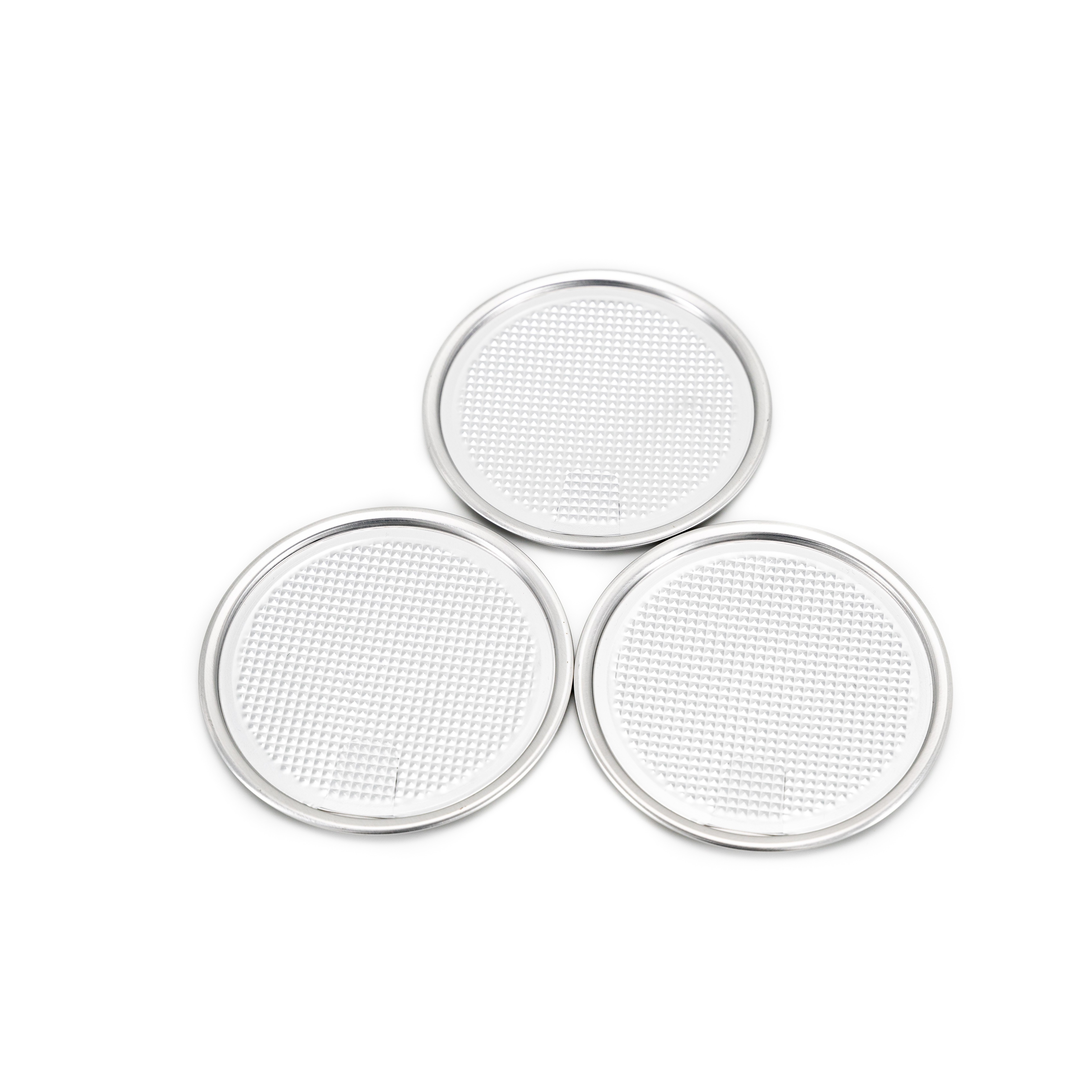 A401Printed transparent Poe 99mm 401 aluminum Pull Ring Peel Off foil Plastic seal lids For Paper Canister