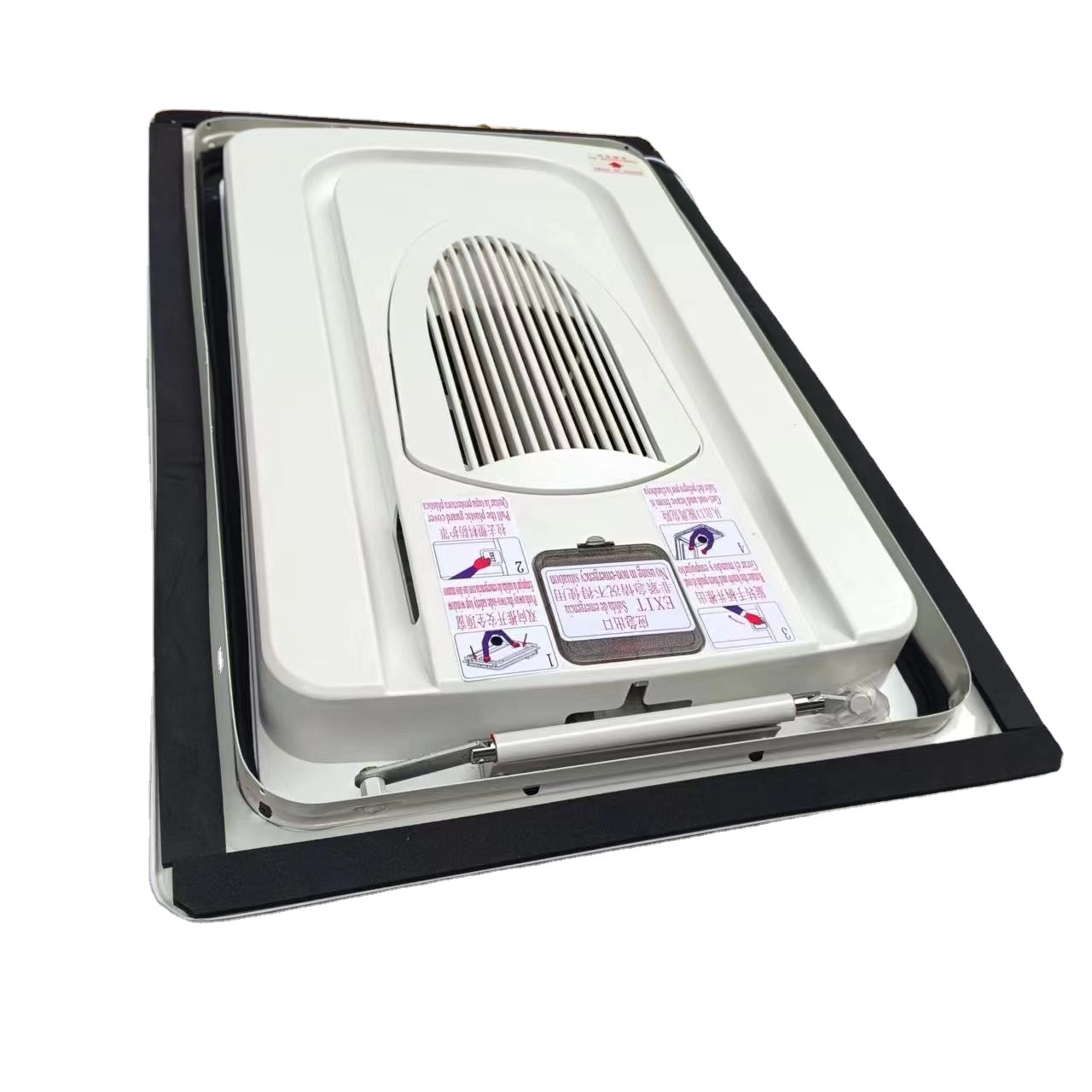 High Quality Bus Accessories Roof Hatch Big Bus Rhine White  Bus Emergency Exit Ventilation Fan