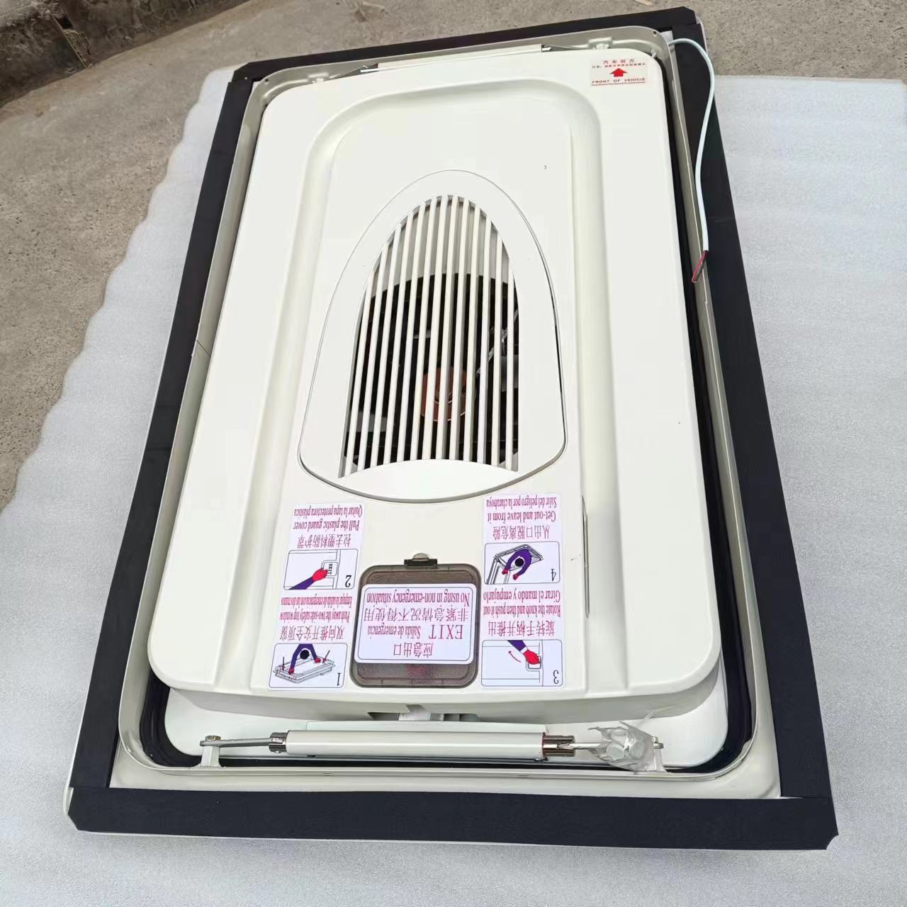 High Quality Bus Accessories Roof Hatch Big Bus Rhine White  Bus Emergency Exit Ventilation Fan