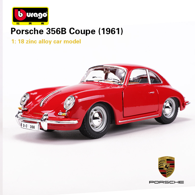 Hot Selling Burago Porche 356B 1:24 Diecast Model Car Super Racing Alloy Model Car Diecast Toy Vehicles