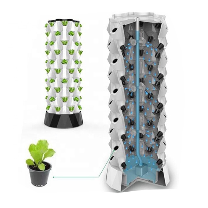 Commercial hydroponic tower garden Indoor aquaponics growing systems