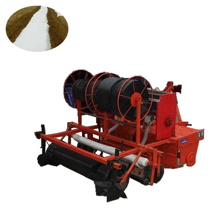 Plastic mulch laying machine / plastic mulch layer with tractor trailed