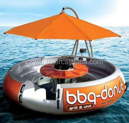 Hot selling electric water circular leisure barbecue boat/aqua donut brisbane