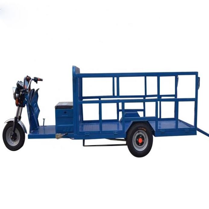 Heavy Load Three Wheels 1500W 800W  MotorIzed Battery Electric Van Cargo Tricycle with Wagon