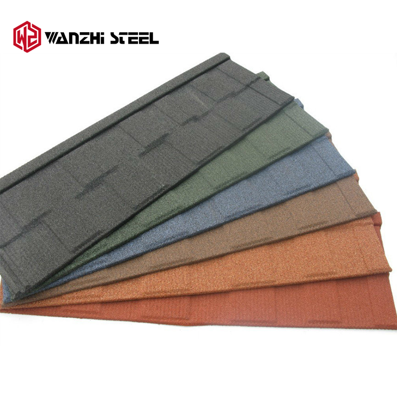 Galvanized Metal Shingle Roman roof tiles Colorful Sand Stone Coated Roofing Sheets For Ghana