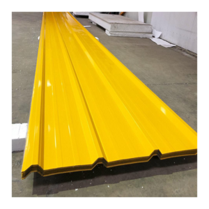 Yellow wave zinc coated metal corrugated aluminum roof sheet price of ibr roof sheeting