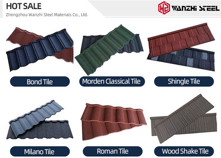 Galvanized Metal Shingle Roman roof tiles Colorful Sand Stone Coated Roofing Sheets For Ghana