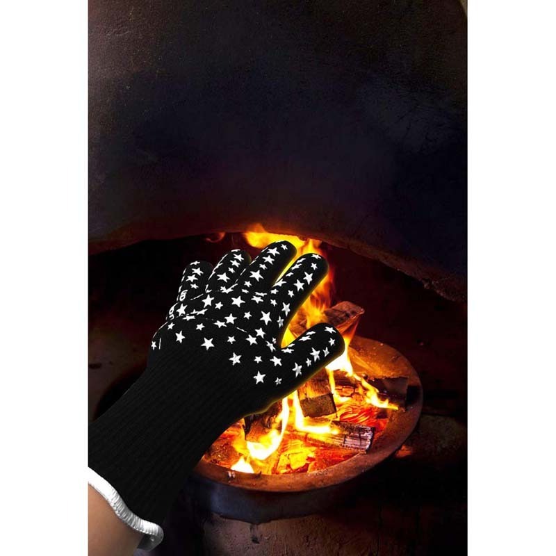 1472 F  Kitchen Cooking  Oven BBQ Baking Heat Resistant Grill Fireplace Gloves Oven Mitts