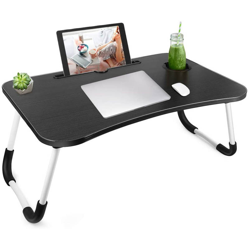 Portable Standing Bed Desk Breakfast Serving Bed Tray Notebook Computer Stand Reading Holder Foldable Laptop Tables