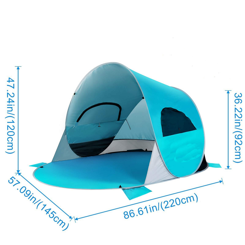 Easy Pop Up Sport Umbrella Park Sea Shore Lake Camping Hiking Fishing Shelter Party Travel Friend Family Shade Beach Tent