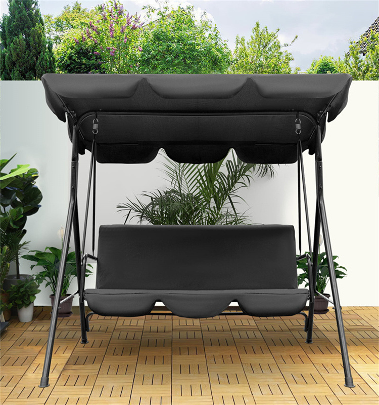 2 Person Outdoor Patio Glider Converting Canopy Garden Backyard Chair Porch Swing