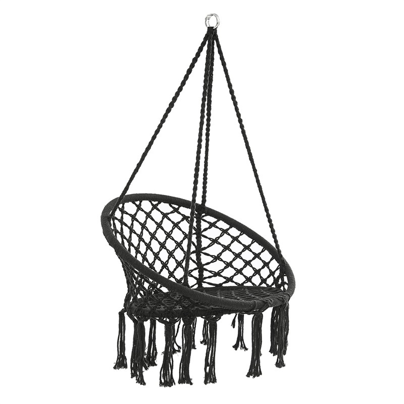 Macrame Swing Seat Mesh Handmade Knitted Cotton Rope Indoor Outdoor Home Patio Garden Back Yard Hanging Hammock Chair