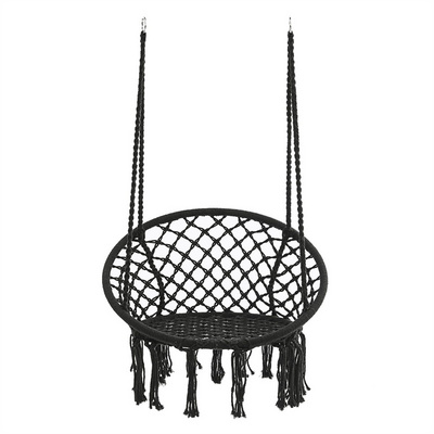 Macrame Swing Seat Mesh Handmade Knitted Cotton Rope Indoor Outdoor Home Patio Garden Back Yard Hanging Hammock Chair