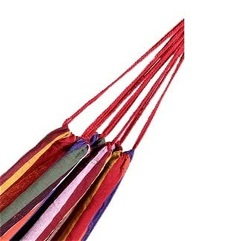 Hammock Portable Outdoor Garden Home Travel Camping Swing Canvas Striped Swing Hammock