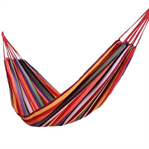 Hammock Portable Outdoor Garden Home Travel Camping Swing Canvas Striped Swing Hammock