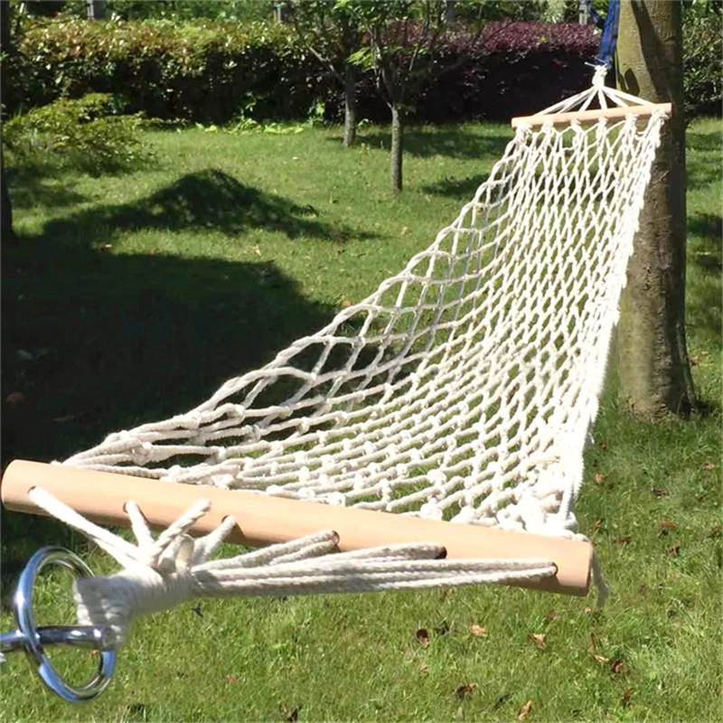 Hammock Portable Outdoor Garden Home Travel Outdoor Camping Swing Canvas Striped Swing Hammock Chair