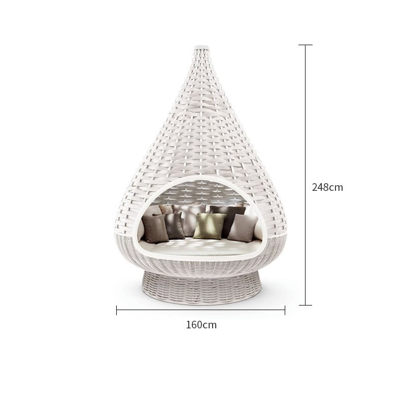 Balcony Hanging Chair Basket Countryside Outdoor Leisure Rocking Swing Rattan Chair Indoor Cradle Hammock