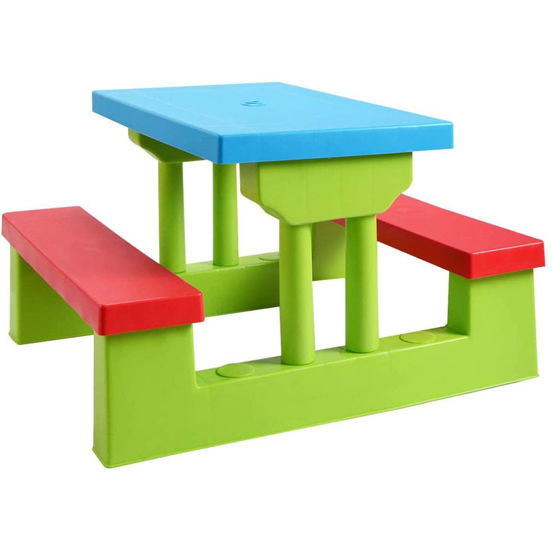 Garden Backyard Patio Indoor Outdoor Removable Umbrella Table Bench Portable Toddlers Kids Picnic Table