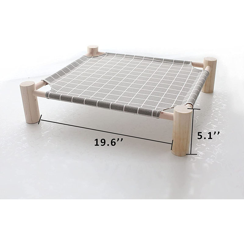 Wooden Elevated Detachable Portable Indoor Outdoor Pad Suitable For Kitten Small Puppy Cats and Dogs Hammock Bed