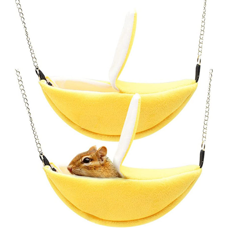 Small Animals Cute Sugar Glider Mouse Rat Squirrel Cage Soft Dwarf Yellow Bed Hamster Hammock