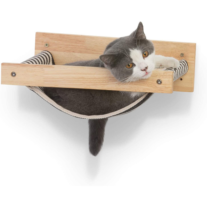 Sleeping Playing Climbing Lounging Wall Mounted Large Cats Shelf Modern Beds Perches Cat Hammock