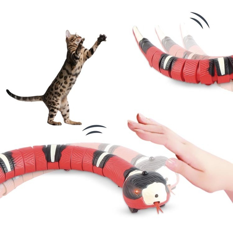 Interactive Smart Sensing Snake Tease Cats Funny Rechargeable Accessories Pet Dogs Play Automatic Cat Toys