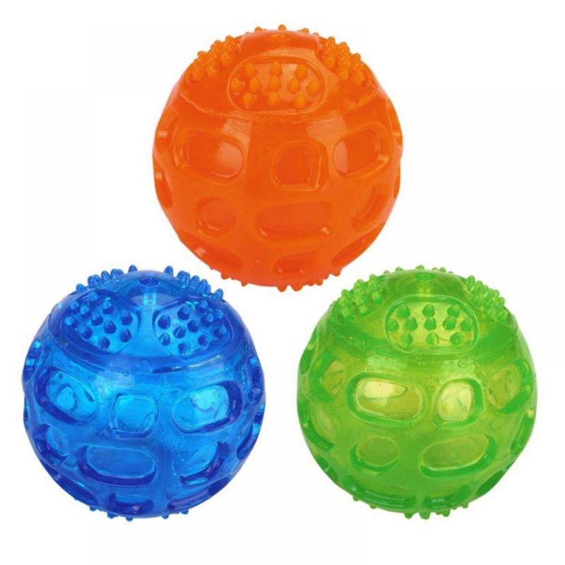 Durable Rubber Dog Squeaky Chew Ball Interactive Training Playing Pet Toy Balls