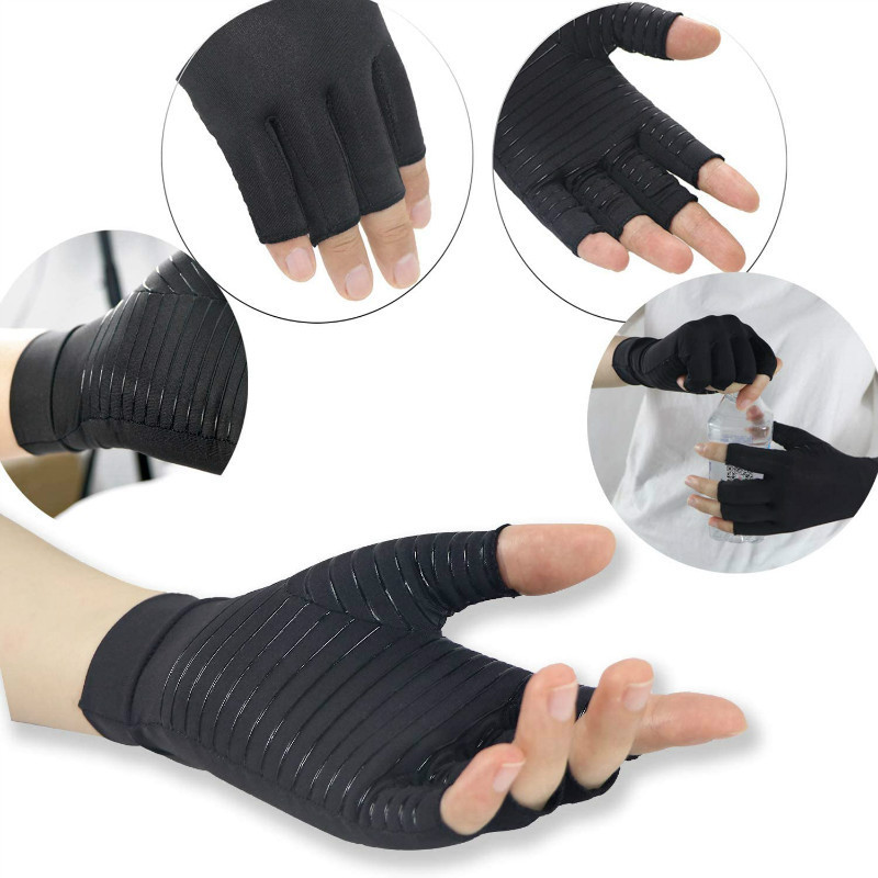 Carpal Tunnel Computer Typing Hands Support Copper Compression Arthritis Gloves