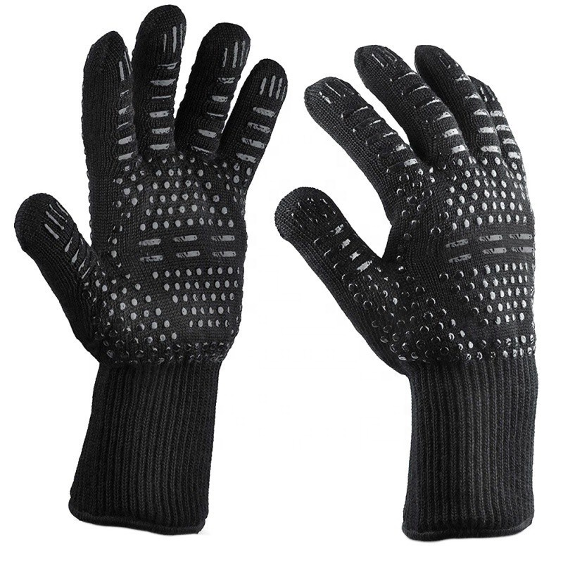 Flame Retardant Non Slip Fireproof Grill Insulation Microwave Oven High temperature Resistant BBQ Fire Gloves