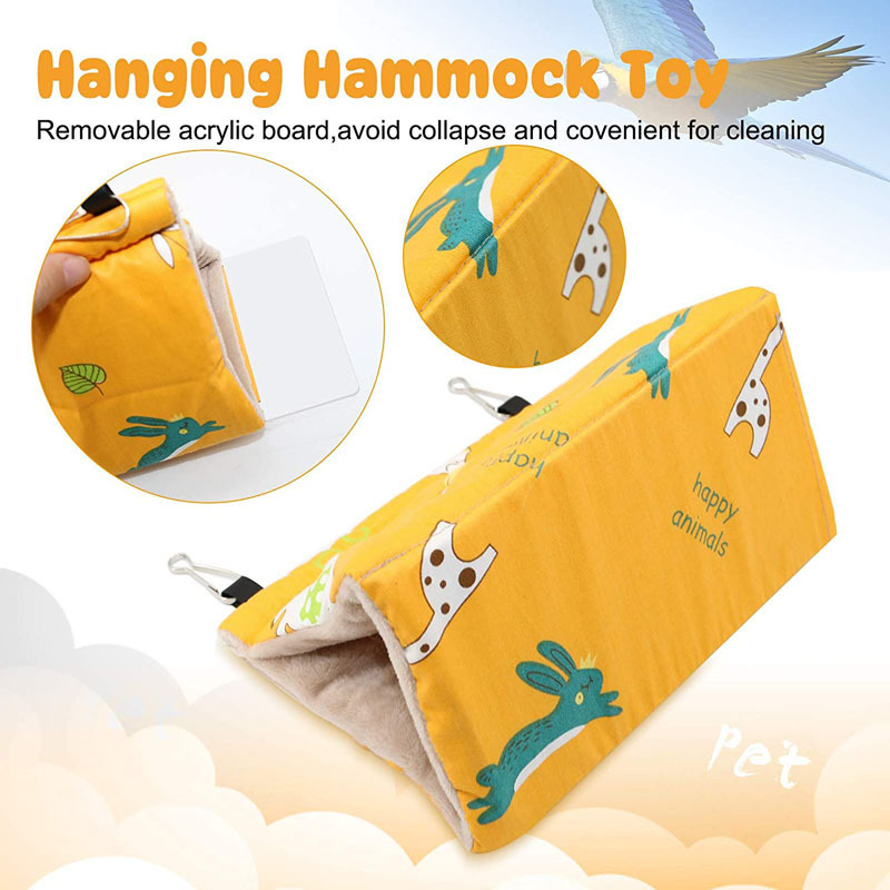 Hanging Hammock Cage Fluffy Birds Hideaway Sleeping Bed Parrot Parakeet Cockatiels Budgies Lovebird Winter Warm Bird Nest House