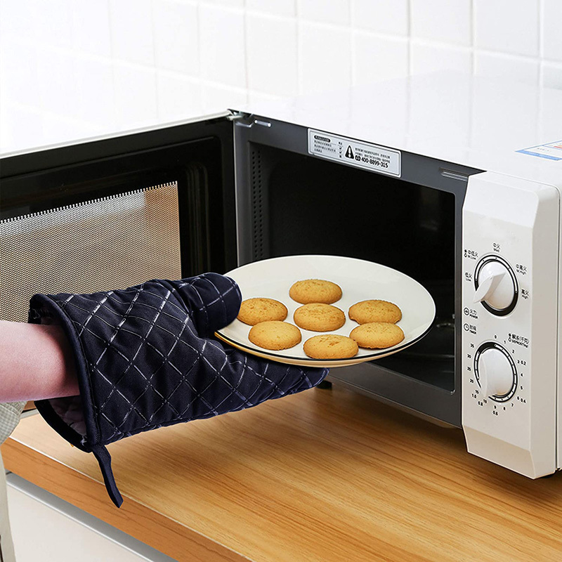 Non-Slip Surface Safe Cotton Lining BBQ Pot Holders Baking Cooking Kitchen Heat Resistant Oven Mitts