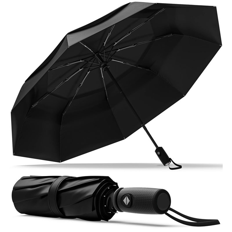 Outdoor Business  Rain Windproof Strong Compact Wind Rain Perfect Car Backpack Auto Opening Portable Travel Umbrella