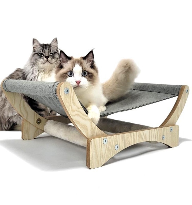 Sleeping Bed Sturdy Stand Large Raised Lounging Perch Chair Indoor Kittens Cats Hammock Couch