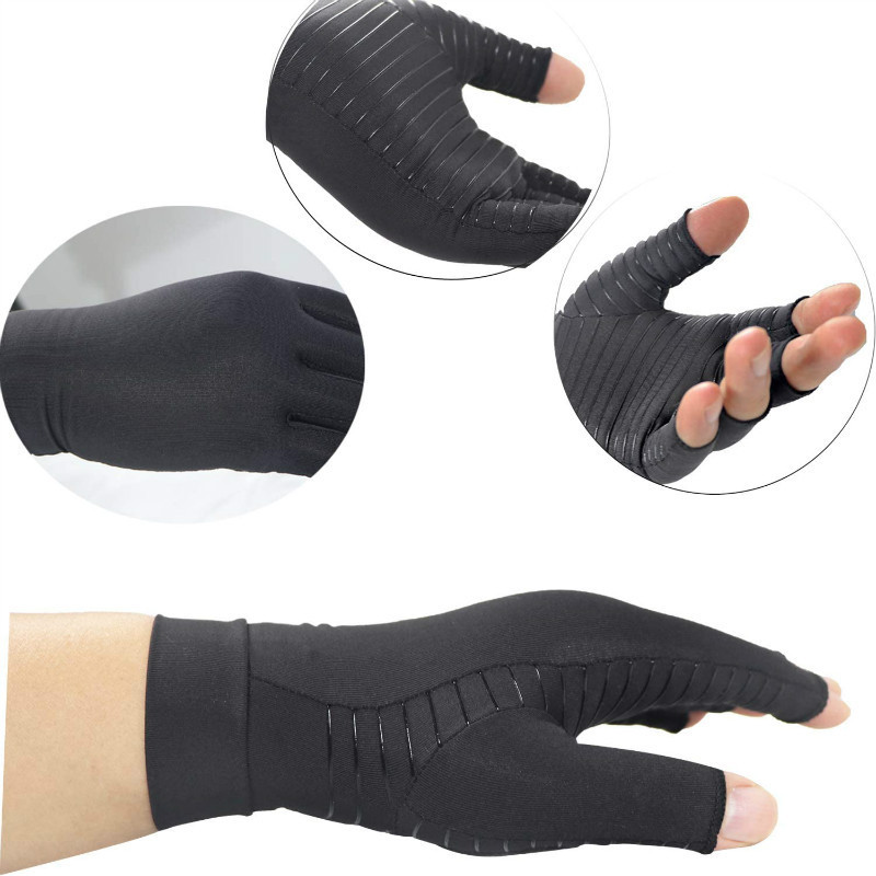 Carpal Tunnel Computer Typing Hands Support Copper Compression Arthritis Gloves