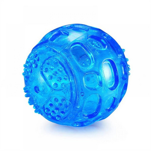 Durable Rubber Dog Squeaky Chew Ball Interactive Training Playing Pet Toy Balls