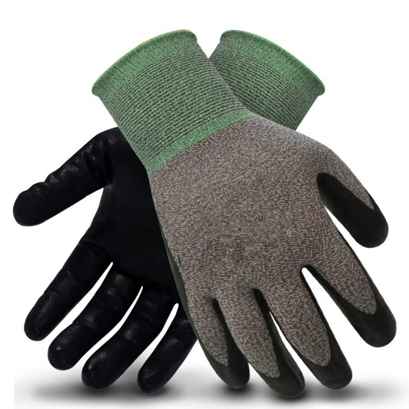 15 Gauge Seamless Ventilate Superior Grip Spandex Nylon Liner Abrasion Resistant Nitrile Foam Palm Coated Garden Working Gloves