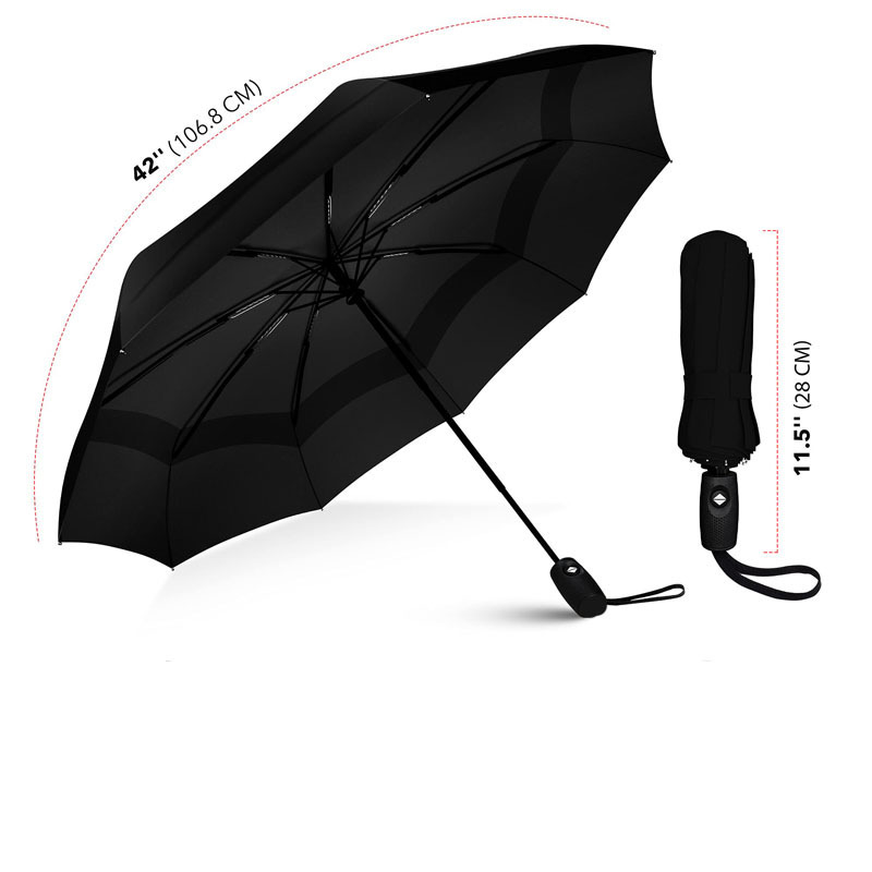 Outdoor Business  Rain Windproof Strong Compact Wind Rain Perfect Car Backpack Auto Opening Portable Travel Umbrella