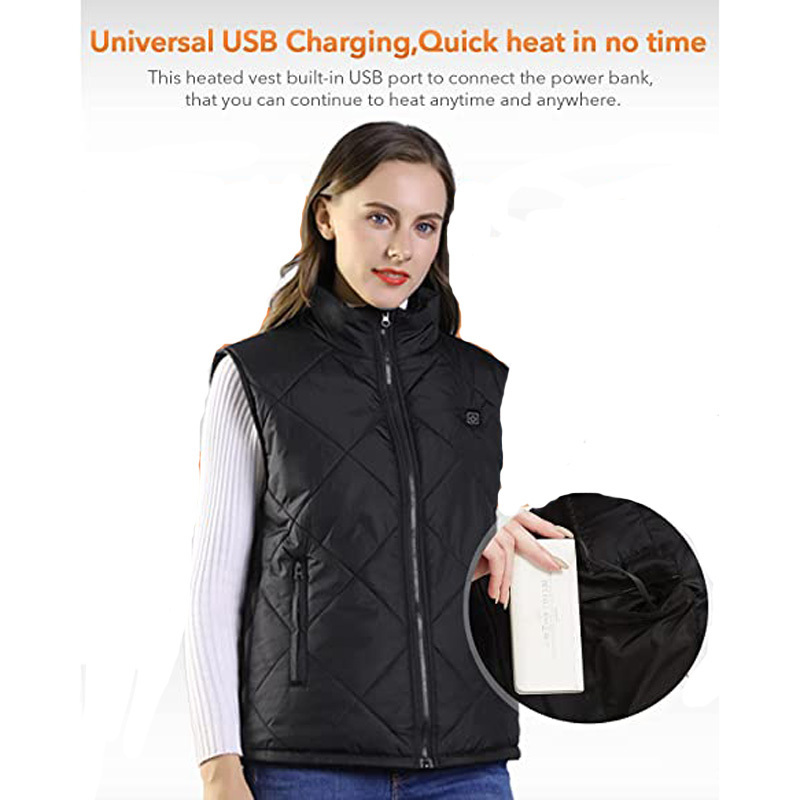 Skin Friendly Men Women Winter Warm 8 Heated Zones Outdoor Home Work Office Winter Warmer USB Charging Heating Vest